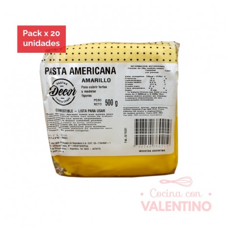 Pasta Americana Amarilla - 500Grs - Pack 20 Un.