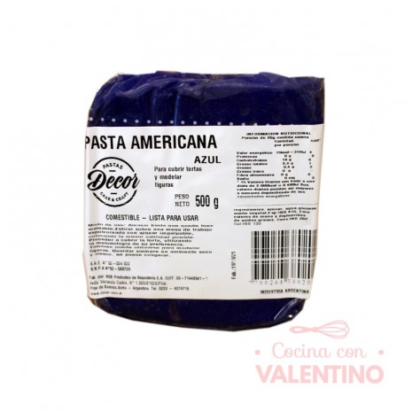 Pasta Americana Azul - 500 Grs