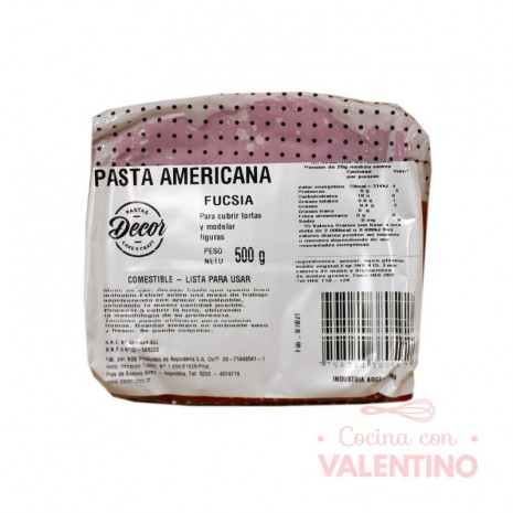 Pasta Americana Fucsia - 500 Grs