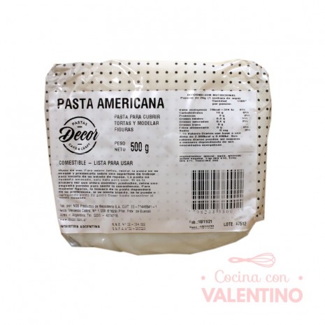 Pasta Americana Blanca - 500 Grs