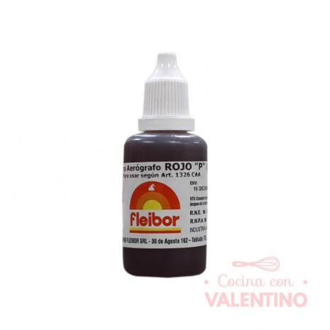 Colorante Para Aerografo Fleibor Rojo P - 30 Ml