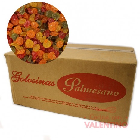 Confites Gotitas Frutales - Caja 10 Kg