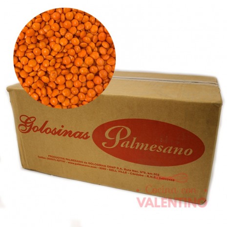 Lentejas Mini de Chocolate Naranja - 11 Kg