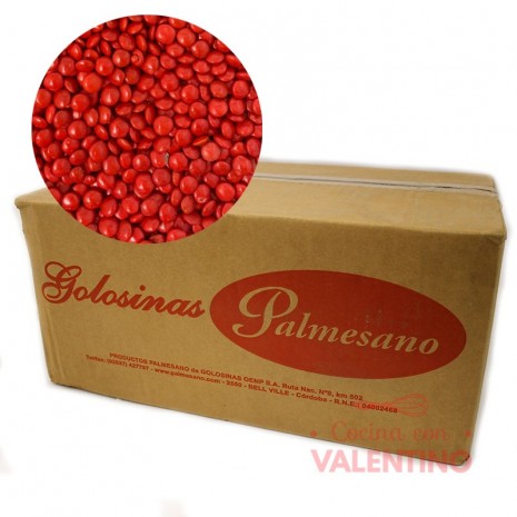 Lentejas Mini de Chocolate Rojo - 11 Kg