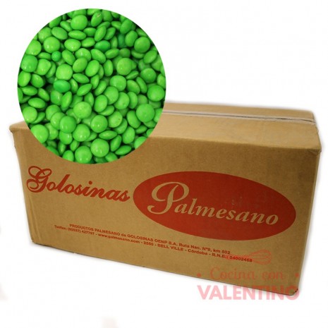 Lentejas Mini de Chocolate Verde - 11 Kg