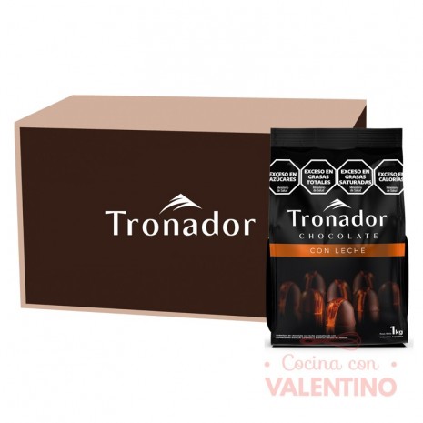 Chocolate Cobertura Leche Tronador 1kg - Pack 6 Un.