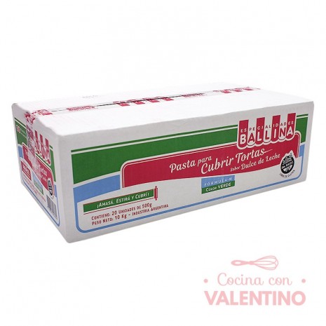 Pasta Cubretorta Color 500gr Verde - Caja 20u