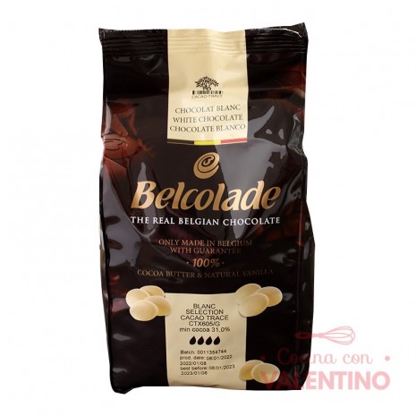 Chocolate Cobertura Belcolade Blanco Puratos - 1 Kg.
