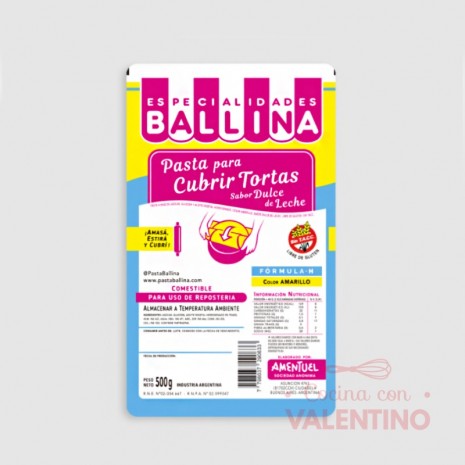 Pasta Cubretorta COLOR 500gr - Amarillo
