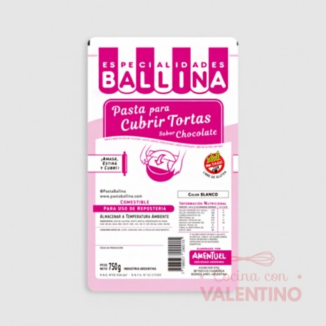 Pasta Cubretorta Chocolate Ballina - 750Grs