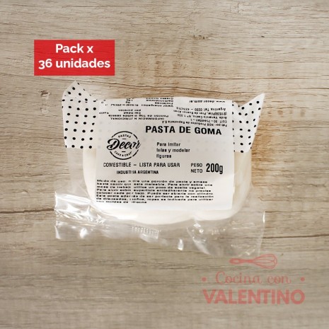 Pasta de Goma Blanca - 200Grs - Pack 36 Un.