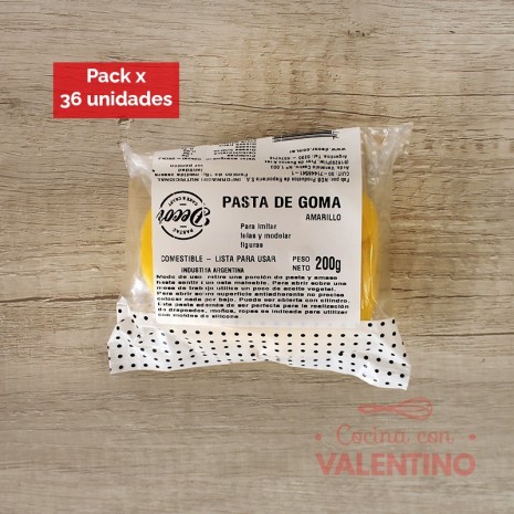 Pasta de Goma Colores Surtidos - 200Grs - Pack 36 Un.