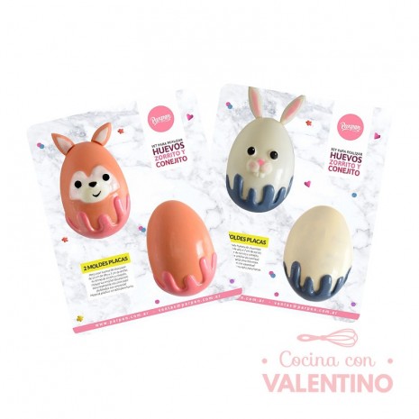 Set de Placas Parpen Huevos Zorrito y Conejito SPZC