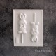 Placa Plastichok Chupetines Conejos Pascuas x2 1603A