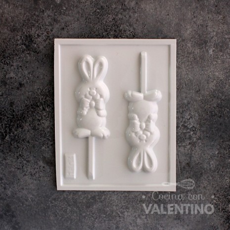 Placa Plastichok Chupetines Conejos Pascuas x2 1603A