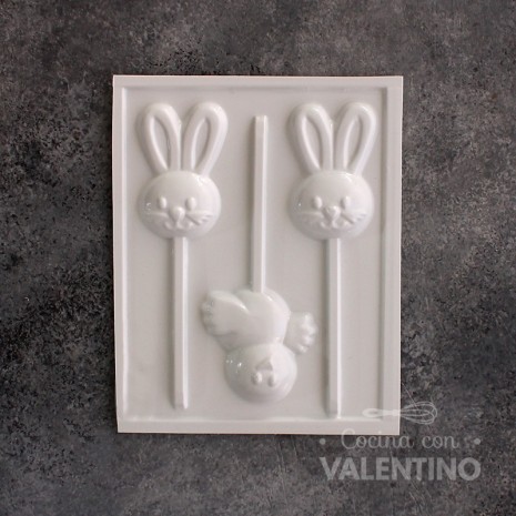 Placa Plastichok Chupetines Conejos y Gallina 1663A