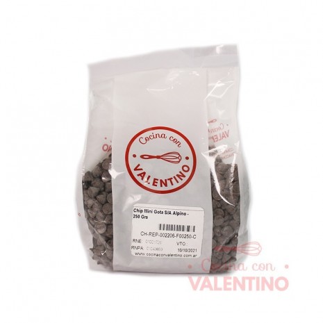 Chip Mini Gota Alpino Semiamargo - 250 Grs