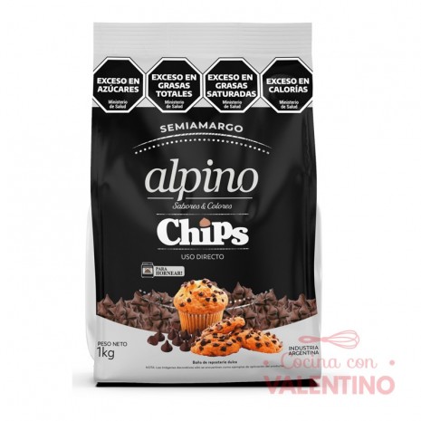 Chip Gota Alpino Semiamargo - 1Kg
