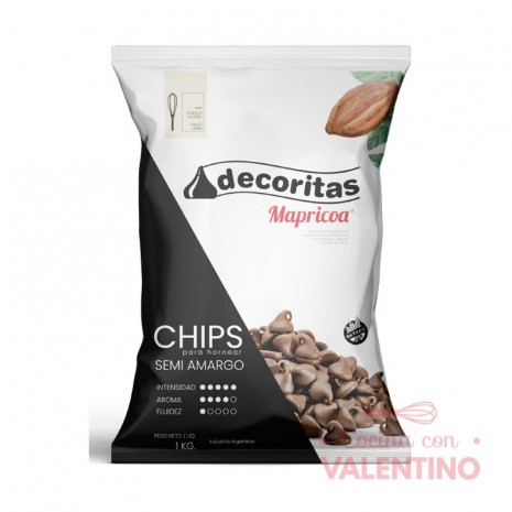 Chip Gota Mapricoa Semiamargo - 1 Kg