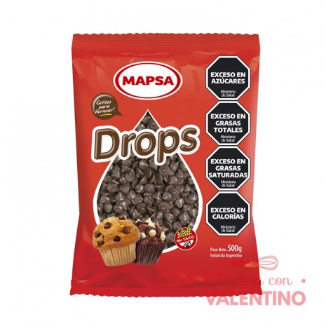 Chip Gota Mapsa Semiamargo Drops - 500 Grs.