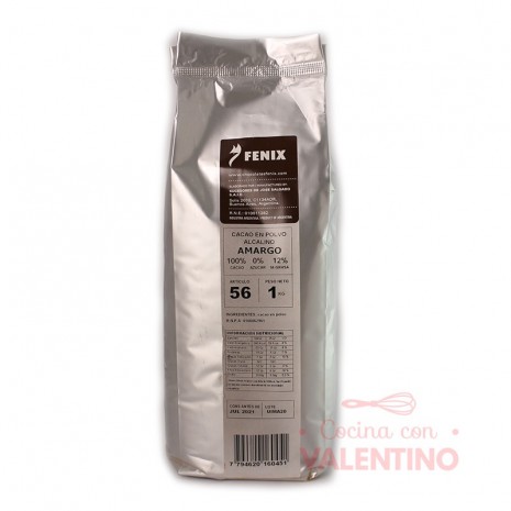 Cacao Amargo Fenix 56 (12% mant.) - 1Kg