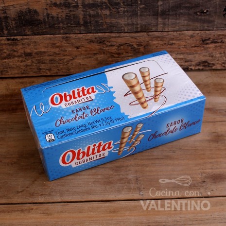 Cubanitos Oblita Chocolate Blanco - 48u