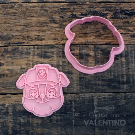 Cortante + Sello DeliPrint Rubble Paw Patrol Cara