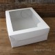 Caja Estuche Blanco con Visor Tapa y Base 31x23x10