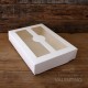 Estuche 12 Alfajores Blanco C/franja en el medio Con Visor PVC 24x16x4
