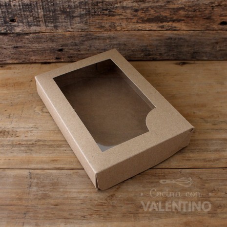 Estuche 12 Alfajores Kraft Con Visor 24x16x4