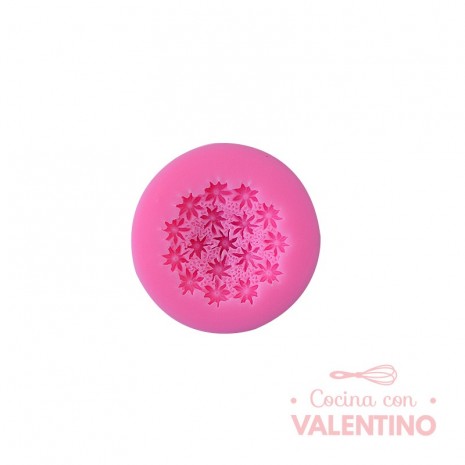 Molde Flexible Circulo Florcitas - CM