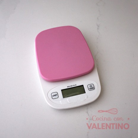 Balanza de Cocina Digital Rosa/Verde 5kg JM