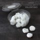 Adorno de Azucar Roseton Mini Blanco- 15u