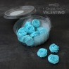 Adorno de Azucar Roseton Mini Celeste - 15u