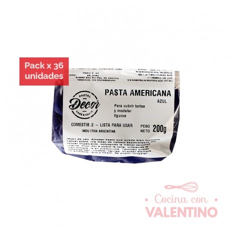 Pasta Americana Colores Surtidos 200Grs. - Pack 36 Un.