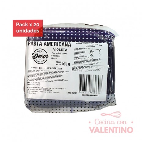 Pasta Americana Violeta - 500Grs - Pack 20 Un.