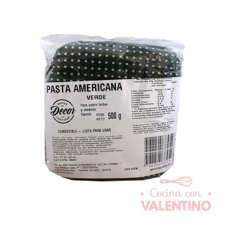 Pasta Americana Verde - 500 Grs