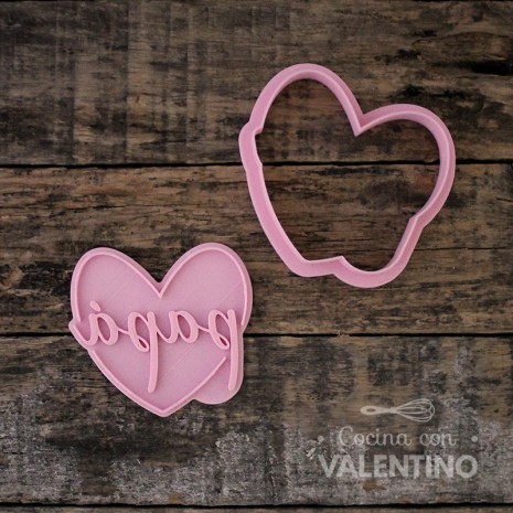 Cortante + Sello Corazon Papa DeliPrint