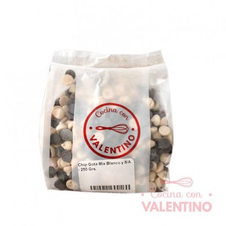 Chip Gota Mix Blanco y Semiamargo - 250 Grs