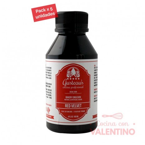 Emulsion Gusteau's Red Velvet 100 ml - Pack 5 Un.