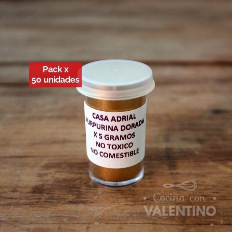 Purpurina Dorada Tubo 5Grs - Pack 50 Un.