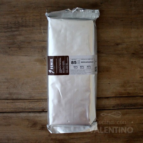 Chocolate Cobertura Semiamargo Tableta N°85 60% Cacao Fenix - 1Kg