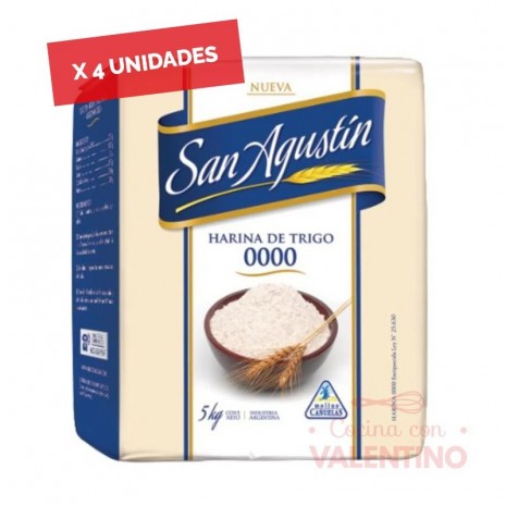 Harina 4/0 San Agustin 5Kg - Pack 4 Un.