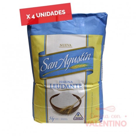 Harina Leudante San Agustin - 5Kg - Pack 4 Un.