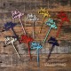 Cake Topper Feliz Cumple Mini - Pack 10 un -