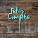 Cake Topper Feliz Cumple Colores Plaqui