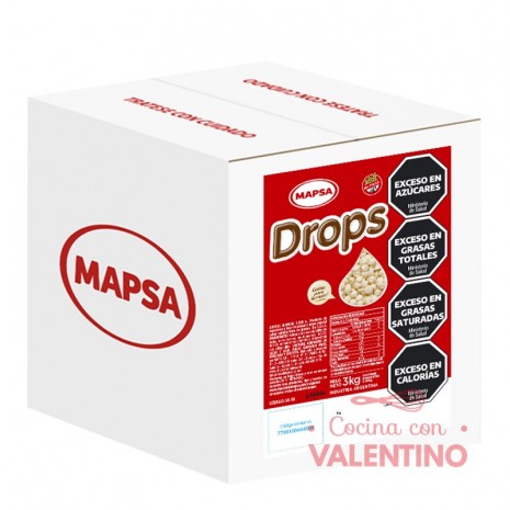 Chip Gota Mapsa Drops Blanco - 500 Grs - Pack 6 Un