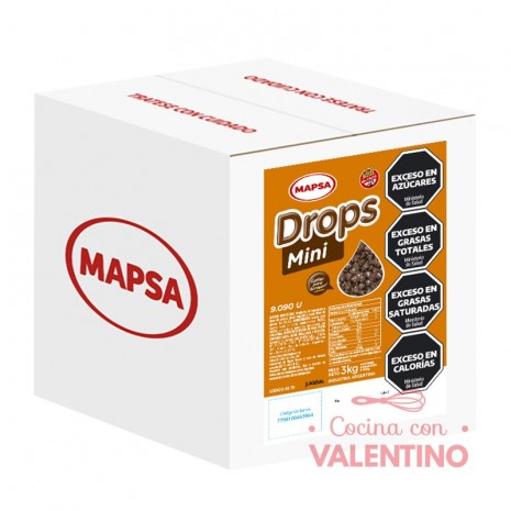 Chip Mini Gota Mapsa Semiamargo Drops - 500 Grs - Pack 6 Un
