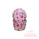 Pirotines N°8 Corazones con fondo blanco - Fucsias - 25u. Convida