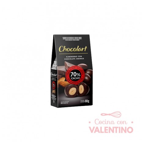 Almendra con Cobertura Amarga 70% Cacao - 80gr